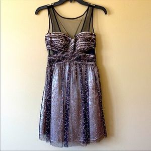 Hailey Logan Black and Rose Gold Dress
